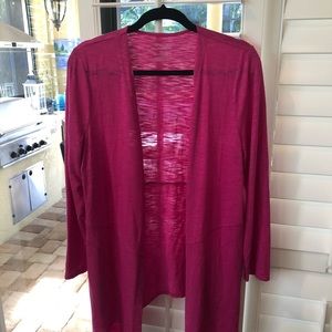 CHICOS CARDI HOT PINK SIZE 1 MISSES SMALL